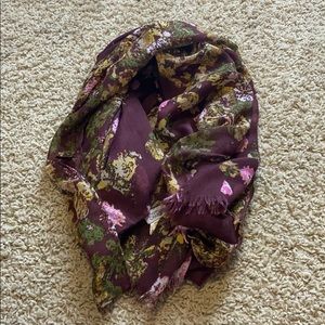 Purple floral scarf